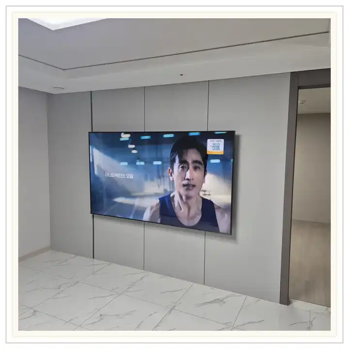 벽걸이TV 설치 참고 사진 · 의정부역 푸르지오 더 센트럴 설치 방식 안내