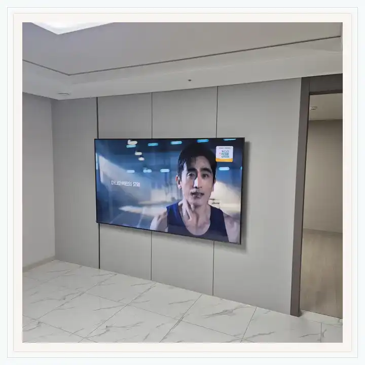 벽걸이TV 설치 참고 사진 · 고덕국제신도시 금호어울림 설치 방식 안내