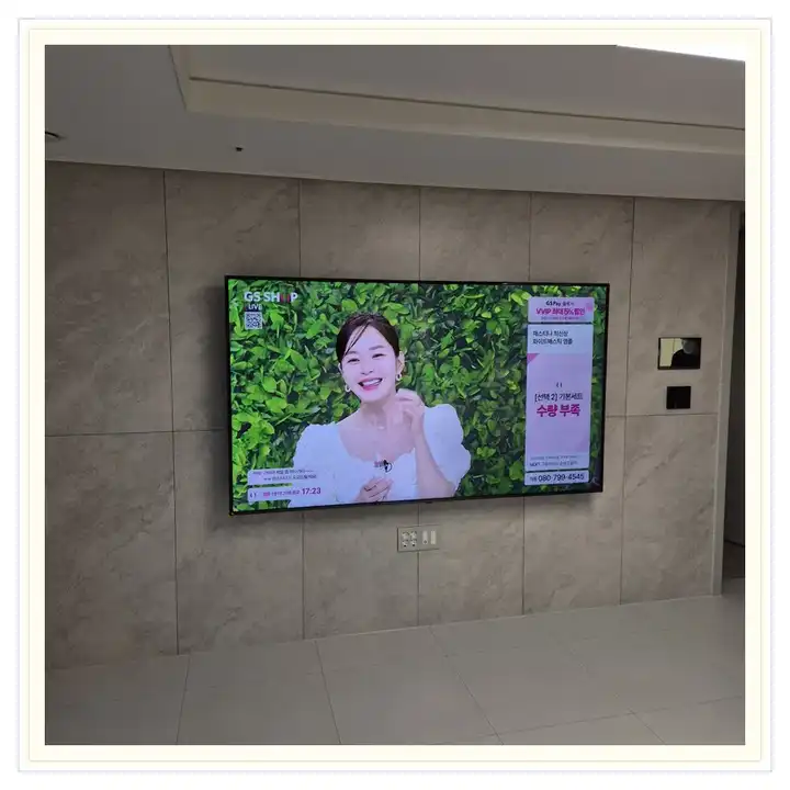 벽걸이TV 설치 참고 사진 · 동탄 레이크 자연앤 푸르지오 설치 방식 안내