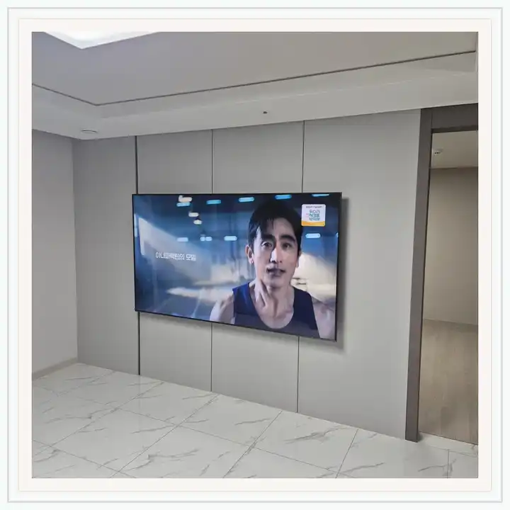 벽걸이TV 설치 참고 사진 · e편한세상 신곡 포레스타뷰 설치 방식 안내