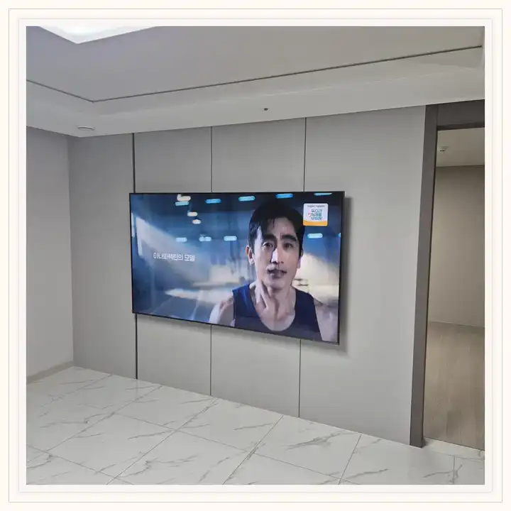 벽걸이TV 설치 참고 사진 · 동탄2 롯데캐슬 설치 방식 안내