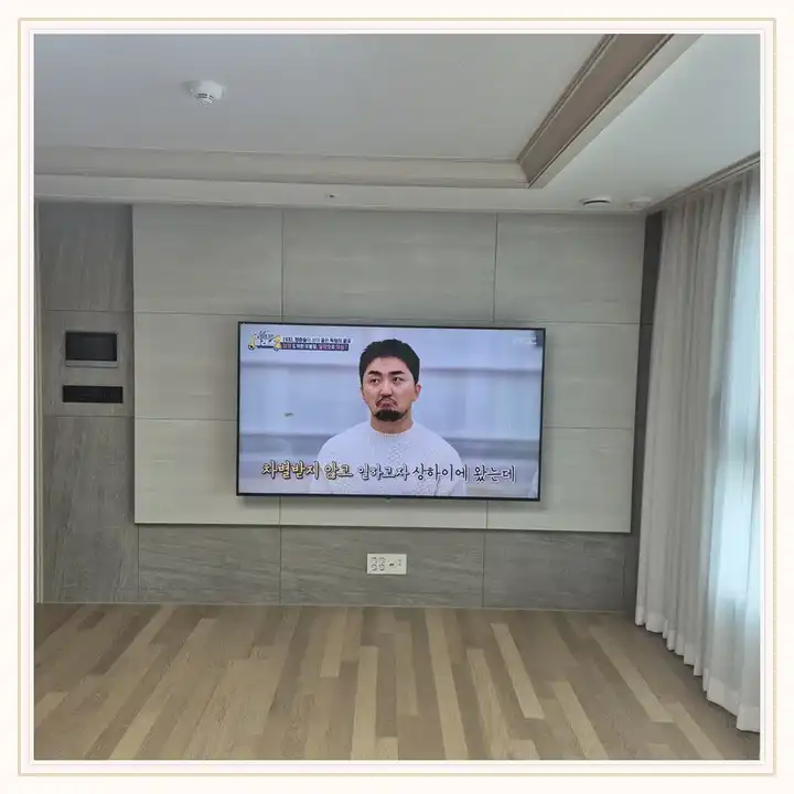 벽걸이TV 설치 참고 사진 · 한화 꿈에그린 권선 설치 방식 안내