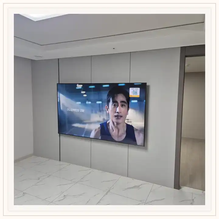벽걸이TV 설치 참고 사진 · 더샵 오포 센트럴포레 설치 방식 안내